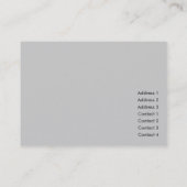 "Porshe"のぽっちゃりしたプロフィールカード 名刺 (裏面)