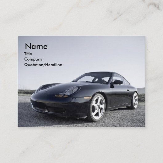 "Porshe"のぽっちゃりしたプロフィールカード 名刺 (正面)