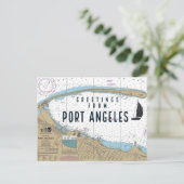 Port Angelesからの挨拶 ポストカード (スタンド正面)