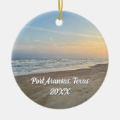 Port Aransas Beach Sunset Texas Photography セラミックオーナメント (正面)