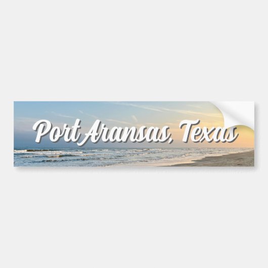 Port Aransas Beach Sunset Texas Photography バンパーステッカー (正面)