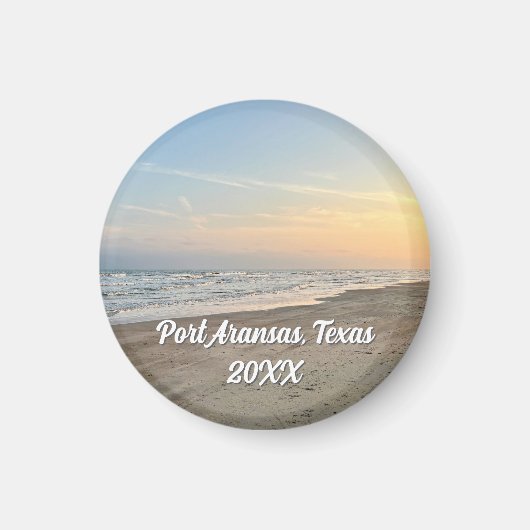 Port Aransas Beach Sunset Texas Photography マグネット (正面)