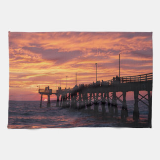 Port Aransas Beach Towel - Gulf Coast Sunset  キッチンタオル