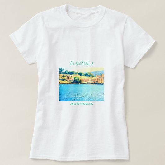 Port Arthur Tasmaniaオーストラリア旅行 Tシャツ (デザイン正面)
