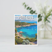Port-Cros National Park France Travel ポストカード (スタンド正面)