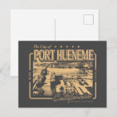 PORT HUENEME CALIFORNIAヴィンテージ – 海軍基地 ポストカード (正面/裏面)