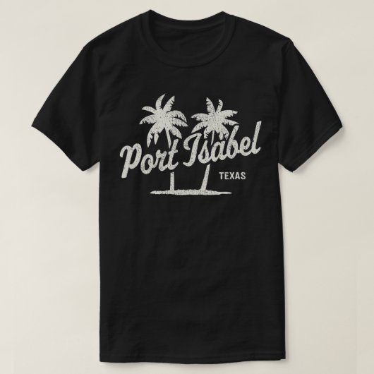 Port Isabel Teasヴィンテージ70s Palm Trees Graphic Tシャツ (デザイン正面)