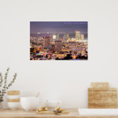 Port of Spain City of lights at Dusk ポスター (キッチン)