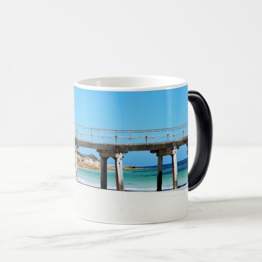 Port Rickaby、南オーストラリア、Jetty、 モーフィングマグカップ (正面右)