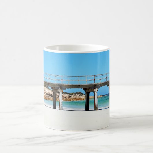 Port Rickaby、南オーストラリア、Jetty、 モーフィングマグカップ (中央)