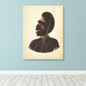 Port Stephenの先住民・チーフ、Cobawn Wogi氏 キャンバスプリント (インサイチュ (ウッドフロア))