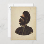 Port Stephenの先住民・チーフ、Cobawn Wogi氏 ポストカード (正面/裏面)