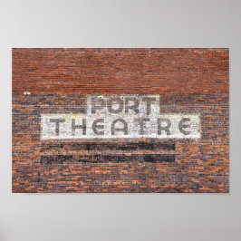 Port Theater Sign, Port St. Joe, Florida ポスター