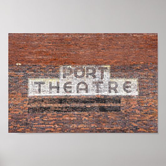 Port Theater Sign, Port St. Joe, Florida ポスター (正面)