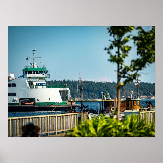 Port Townsend, WA Kennewick Ferry Photography ポスター (正面)