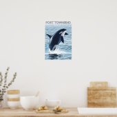 Port Townsend、WashingtonOrca Jumping ポスター (キッチン)