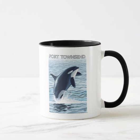 Port Townsend、WashingtonOrca Jumping マグカップ (右)