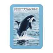 Port Townsend、WashingtonOrca Jumping マグネット (縦)