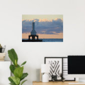 Port Washington, Wi. Lighthouse ポスター (ホームオフィス)