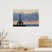 Port Washington, Wi. Lighthouse ポスター (キッチン)