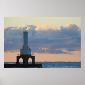 Port Washington, Wi. Lighthouse ポスター