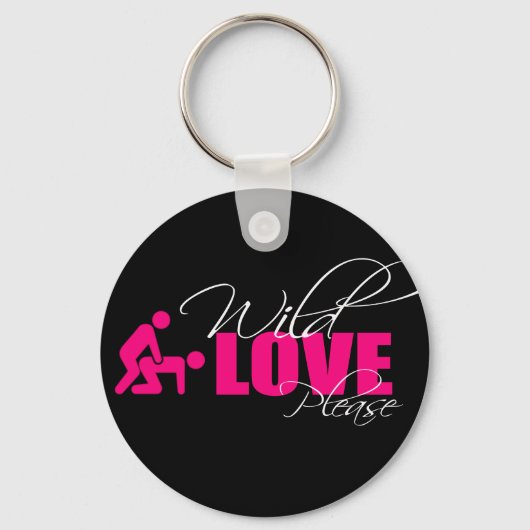Porta-chaves / Key ring 5 cm - " wild love please キーホルダー (正面)