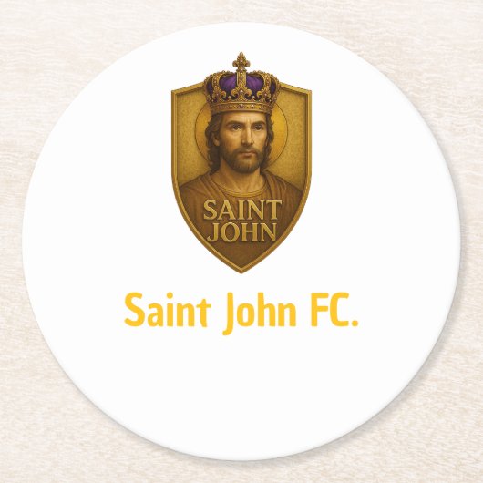 Porta-Copo Saint John FC. ラウンドペーパーコースター (正面)