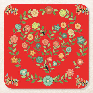 porta copos スクエアペーパーコースター