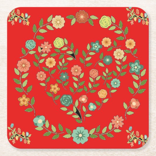 porta copos スクエアペーパーコースター (正面)