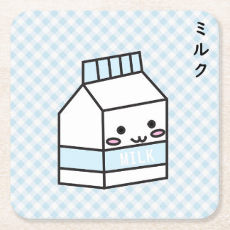 Porta copos caixa de leite miruku スクエアペーパーコースター
