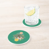 Porta copos girl green コースター (側面)