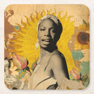 PORTA COPOS JAZZ - NINA SIMONE スクエアペーパーコースター
