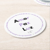 Porta vasos con Oración Celestial ラウンドペーパーコースター (アングル)