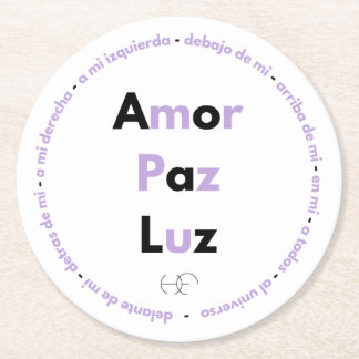 Porta vasos con Oración Celestial ラウンドペーパーコースター