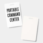 Portable command center バッジ (正面＆裏面)