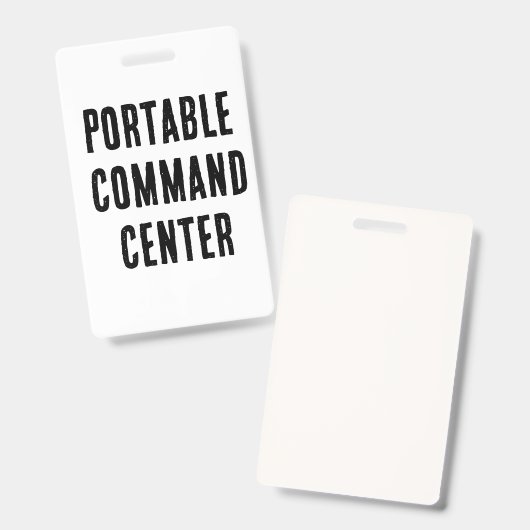 Portable command center バッジ (正面＆裏面)
