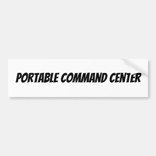portable command center バンパーステッカー (正面)