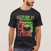 Portable stereo 80s 90s Retro Music Tシャツ (正面)