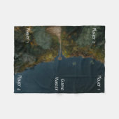 Portable Tabletop Gaming Map Water Landing Dock フリースブランケット (正面(横))