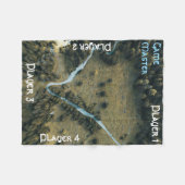 Portable Tabletop Map for Game Play: Wooded Stream フリースブランケット (正面(横))