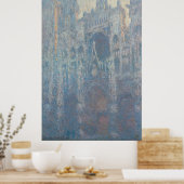 Portal of Rouen Cathedral Morning Light by Monet ポスター (キッチン)