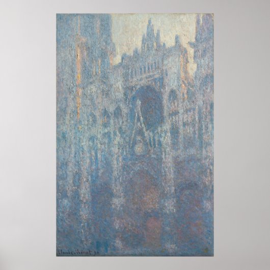 Portal of Rouen Cathedral Morning Light by Monet ポスター (正面)
