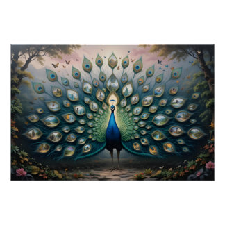 Portal Peacock Panorama ポスター