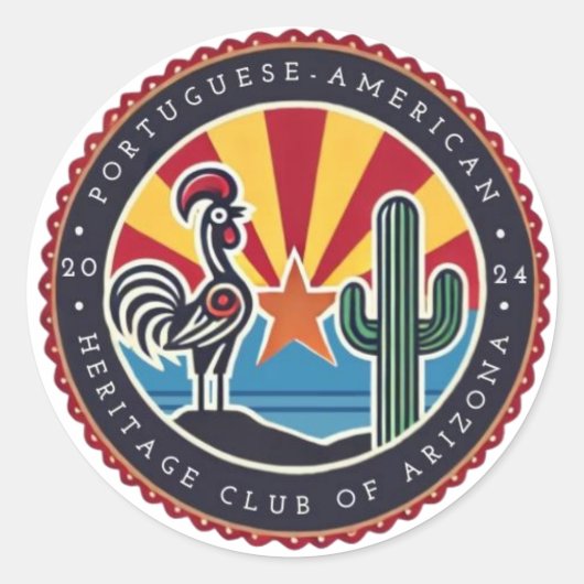 PortAzロゴステッカー#1 ラウンドシール (正面)