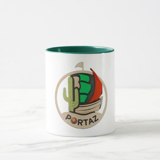 PortAZロゴ2デザインオンmug マグカップ (中央)