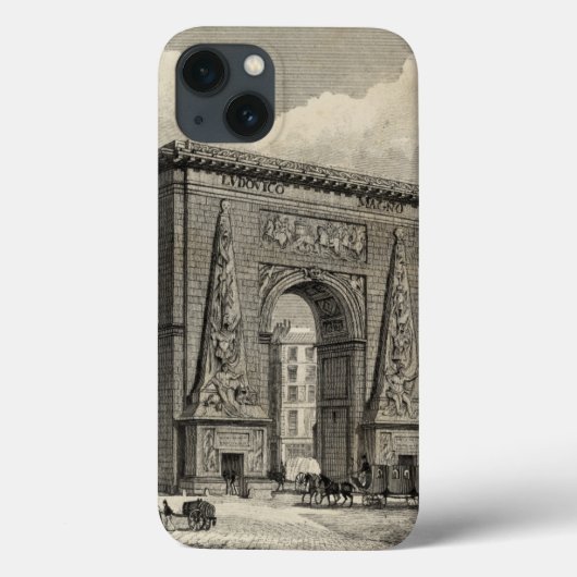 Porte聖者デニス記念碑のスケッチ Case-Mate iPhoneケース (裏面)