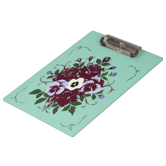 Porte-bloc Botanique | Élégance et Organisation クリップボード (アングル)