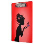 Porte-bloc La femme papillons rouges クリップボード (左)