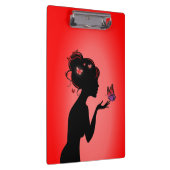 Porte-bloc La femme papillons rouges クリップボード (右)