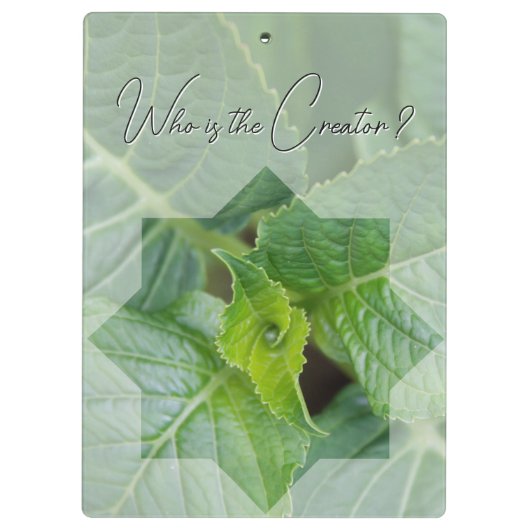 porte-bloc méditer sur la création de Dieu  クリップボード (裏面)